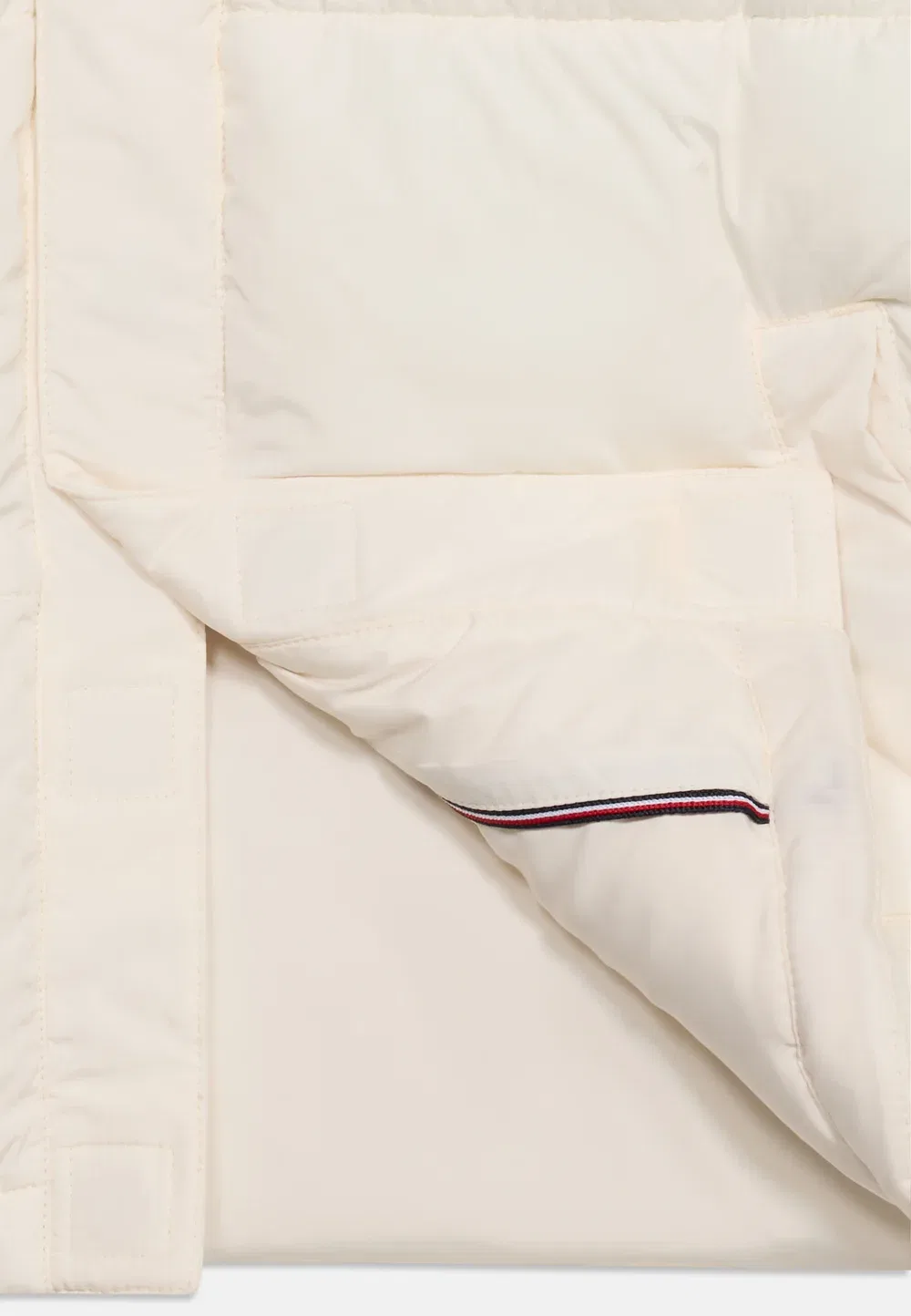 Фирменная пуховая куртка унисекс - зимняя куртка Tommy Hilfiger, Off-White — фото 4