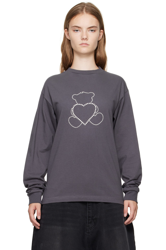 

Футболка с длинным рукавом Pearl Bear We11Done, цвет charcoal