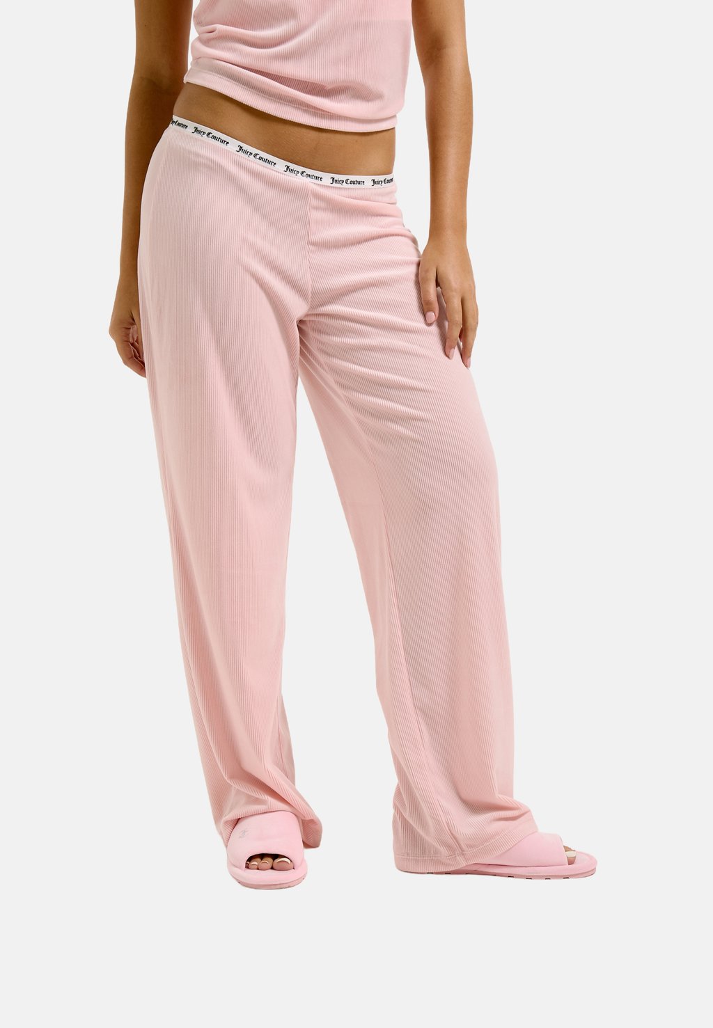 

Спортивные штаны RIB VELOUR FLARE PANT Juicy Couture, светло-розовый
