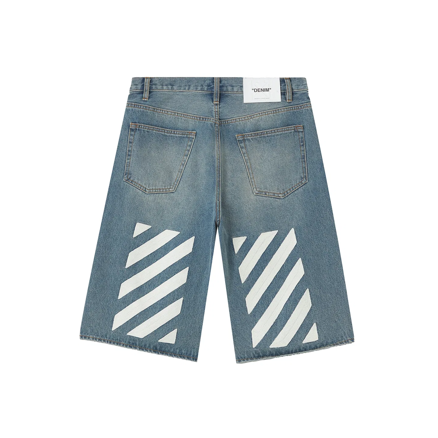 Детские джинсовые шорты свободного кроя Colorful Blue OFF-WHITE — фото 3