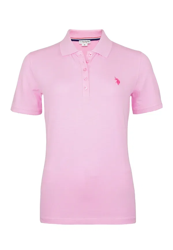 Футболка-поло из пике, U.S. Polo Assn., pink, розовый — фото 4