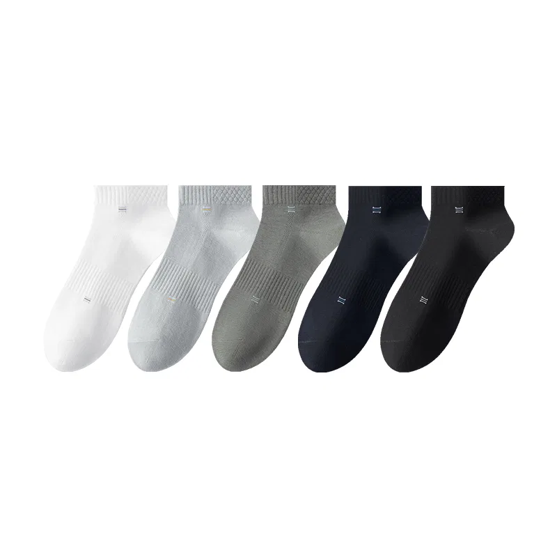Детские носки-следки с принтом, 5 пар, MADALLO, Moon White Moss Green Silver Frost Light Gray Deep Sea Blue Ink Black