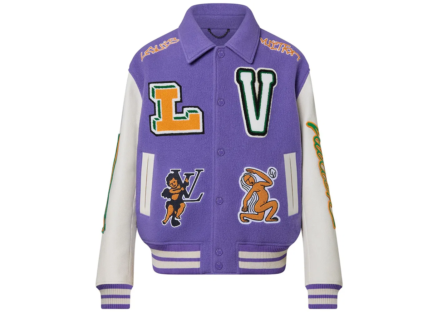 Мужская куртка из смешанной кожи с аппликациями Multi Patches Louis Vuitton, Fig