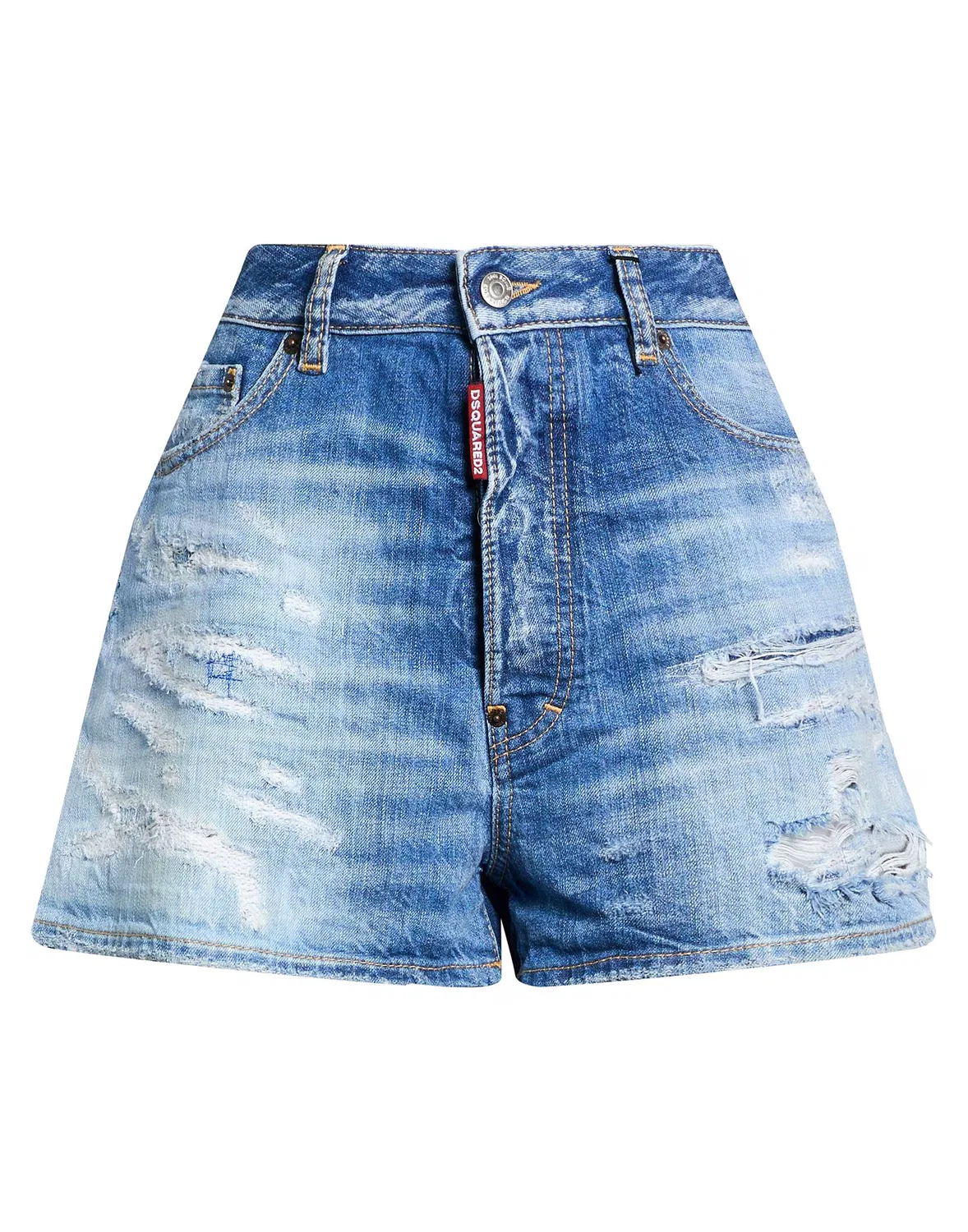 Женские шорты джинсовые с высокой посадкой Dsquared2, синий