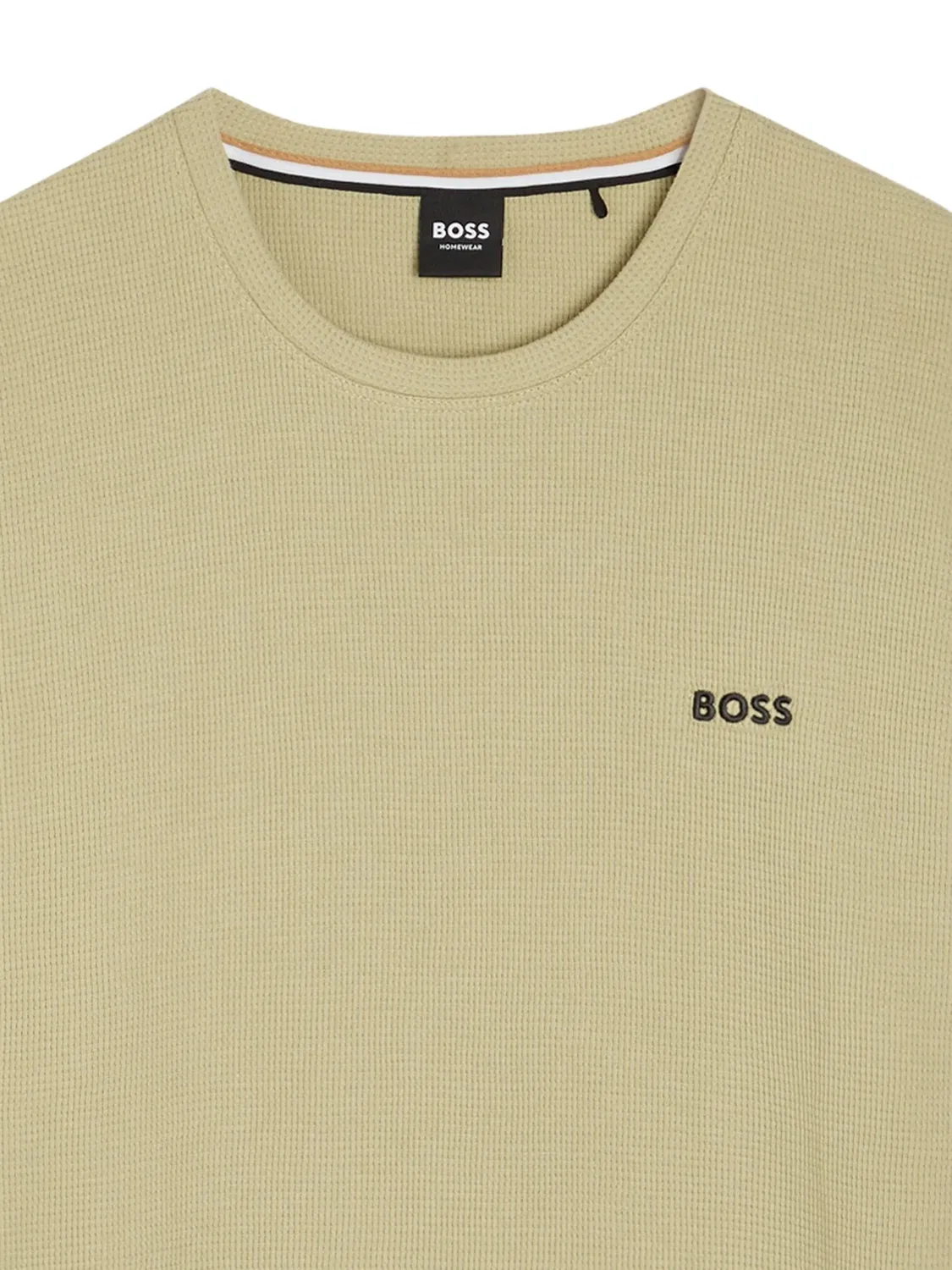 Фактурная футболка с логотипом Boss, зеленый — фото 2