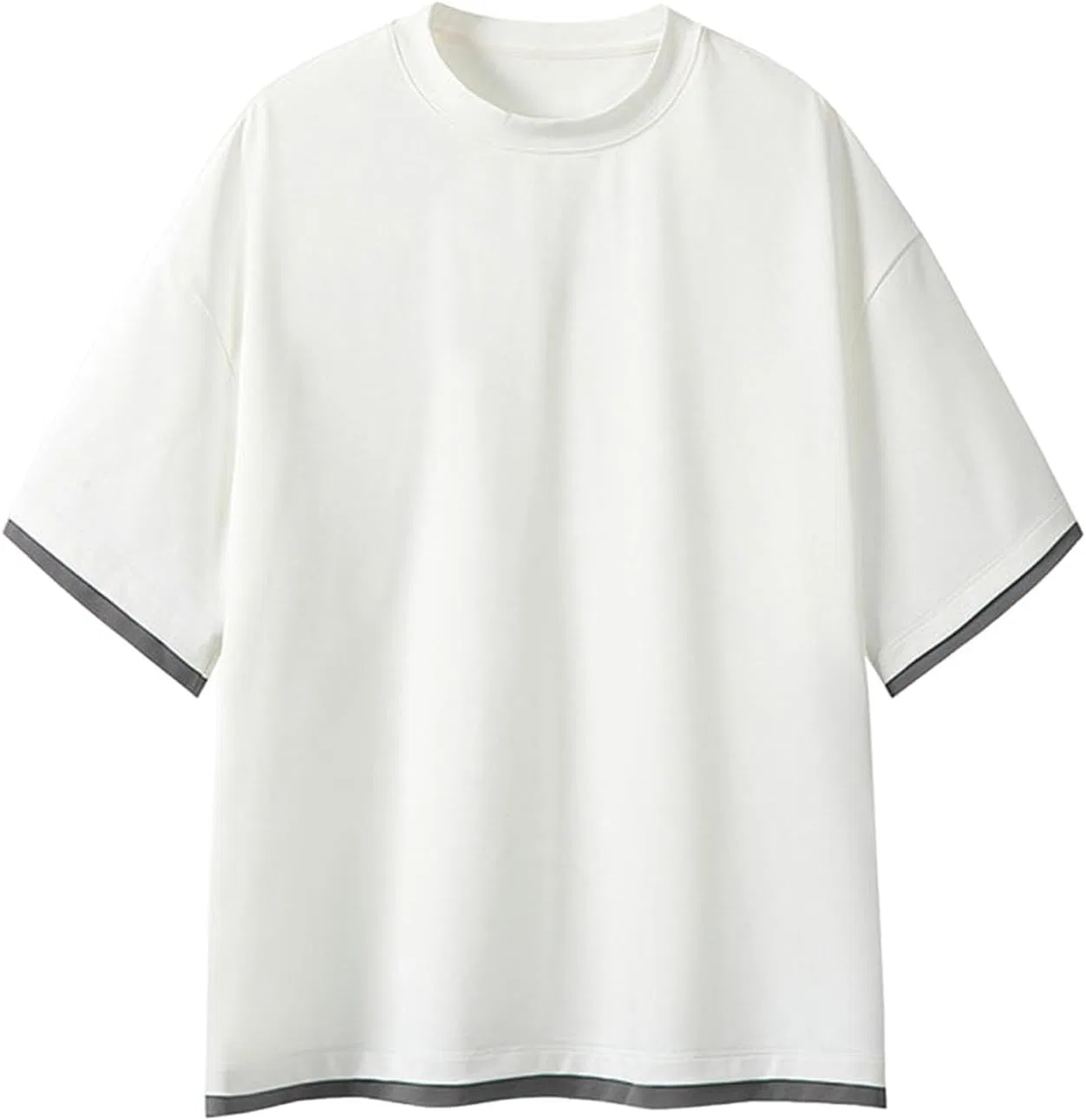 Мужская свободная футболка с коротким рукавом, White