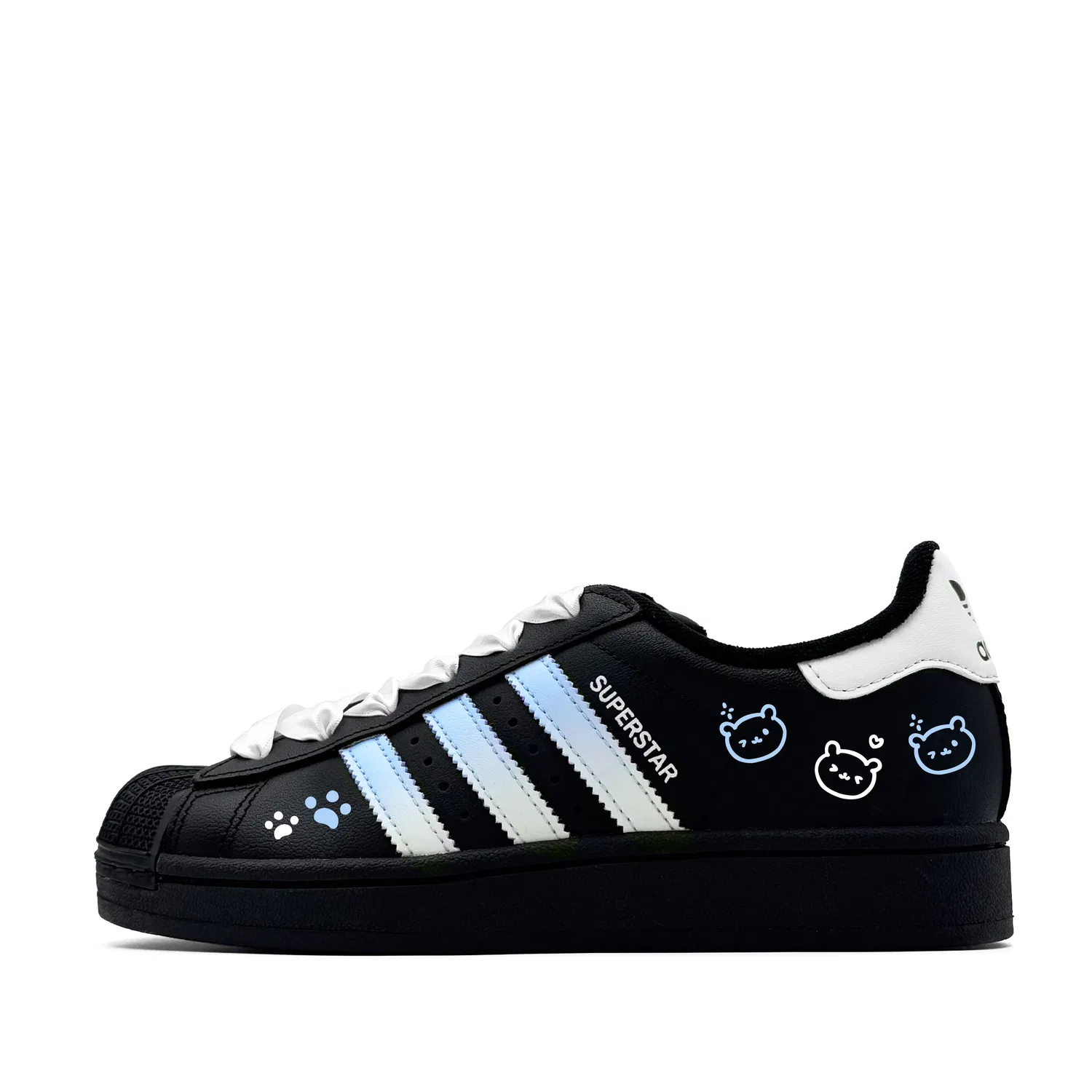 Детские кроссовки для скейтбординга из кожи Adidas Originals Superstar 2, Black