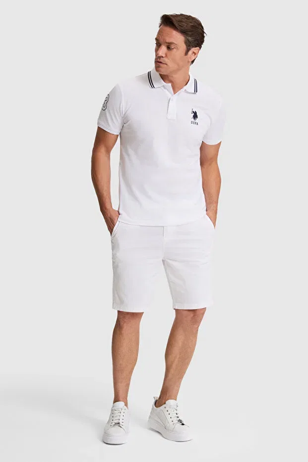 Мужские шорты хлопковые U.S. Polo Assn., Белый