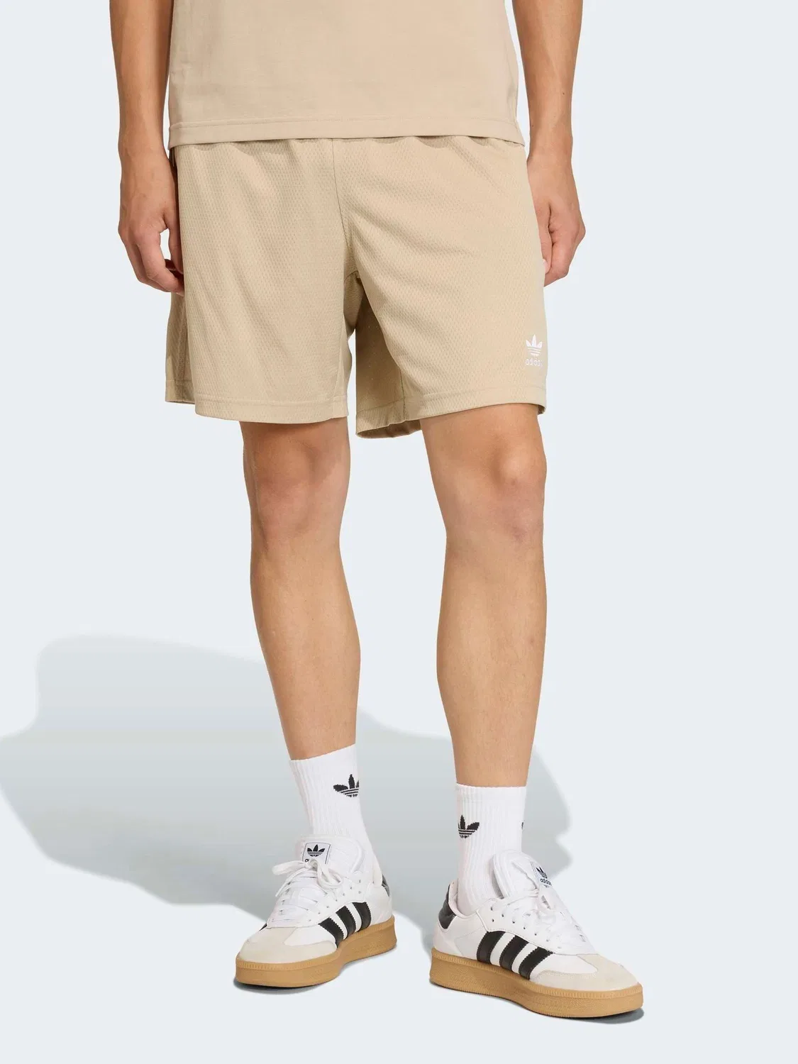 Шорты Trefoil Essentials Mesh, adidas Originals, кремовый