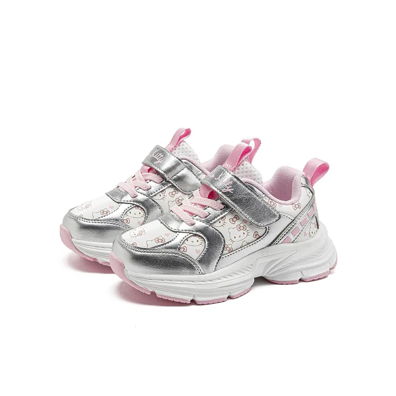 Детские кроссовки из экокожи Silver White Hello Kitty Sanrio — фото 4