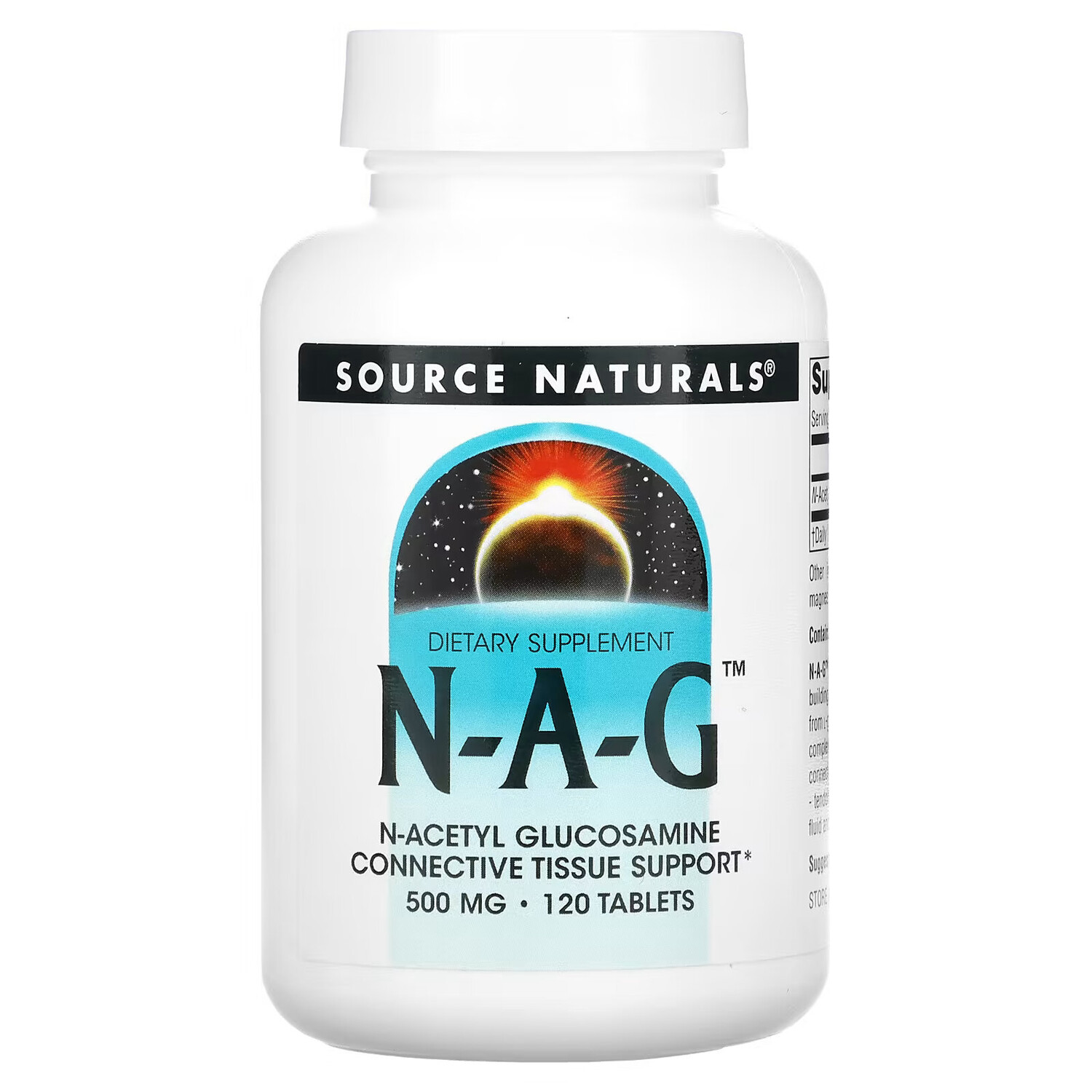 

Source Naturals, N-A-G, 500 мг, 120 таблетки