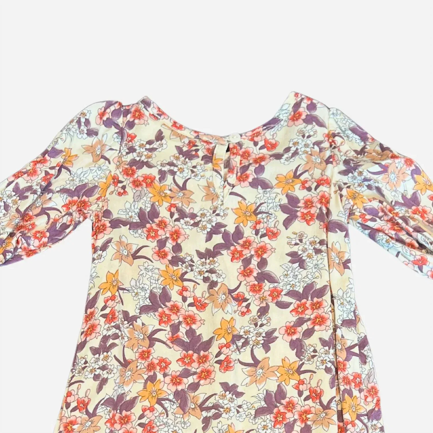Детский боди-комбинезон для девочек с цветочным принтом Mabel + Honey, Multi Beige — фото 2