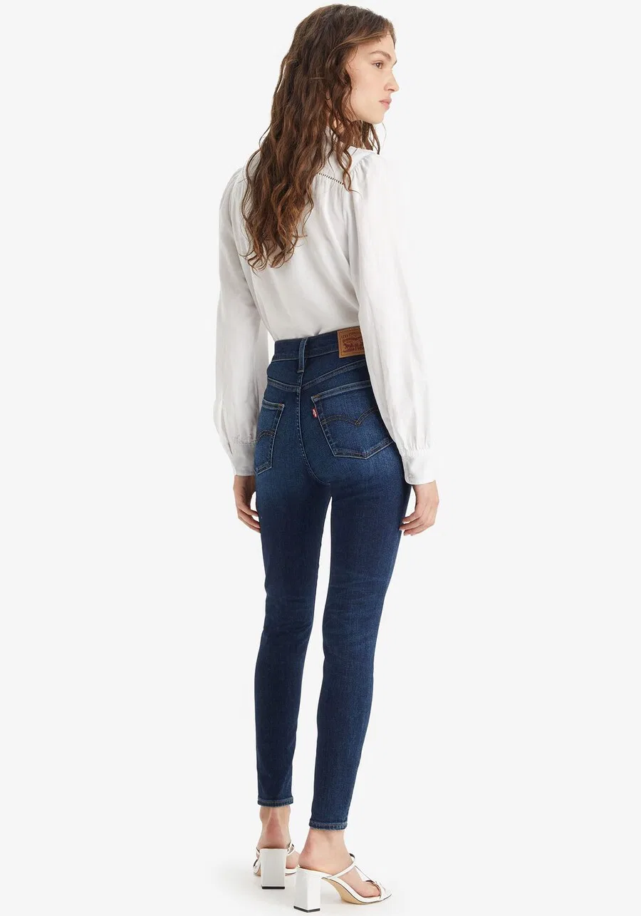 Узкие джинсы LEVI'S темно-синего цвета — фото 3