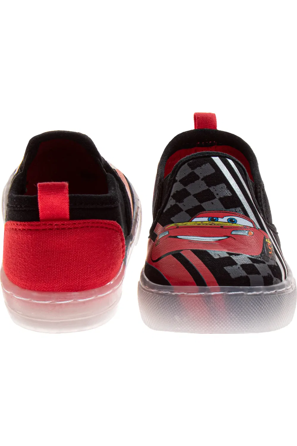 Кроссовки детские на молнии с Lightning McQueen Disney, черный красный — фото 3