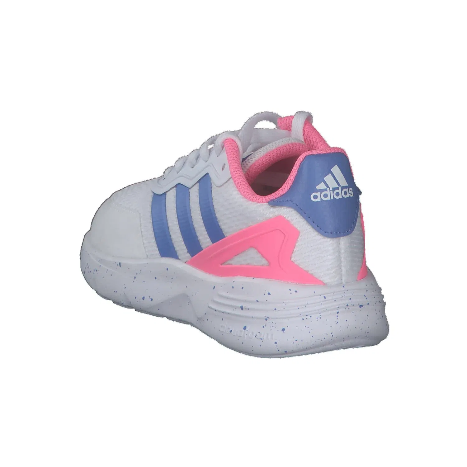 Детские кроссовки для мальчиков с принтом Nebzed Lifestyle Lace Running Adidas, Cloud White Blue Fusion Beam Pink — фото 4
