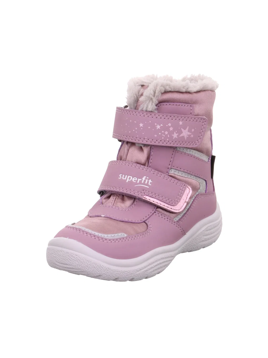 Детские снежные ботинки для девочек с принтом Crystal Superfit, Lilac Pink 8510
