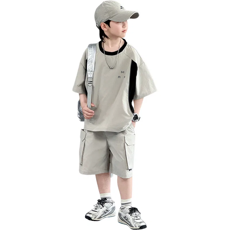 Детский комплект футболки и шорт Lanza, Beige