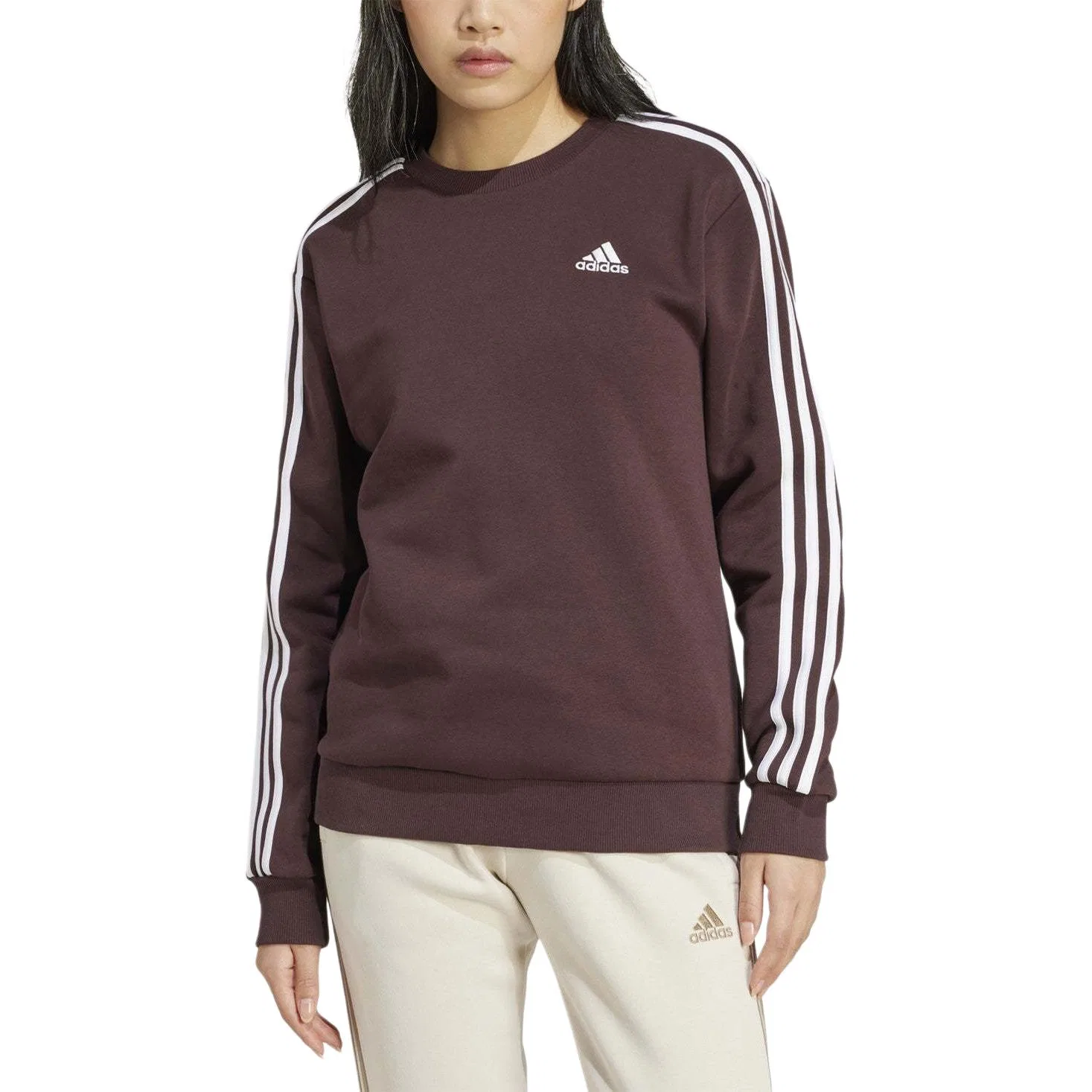 Женский свитшот с круглым вырезом Brown Adidas