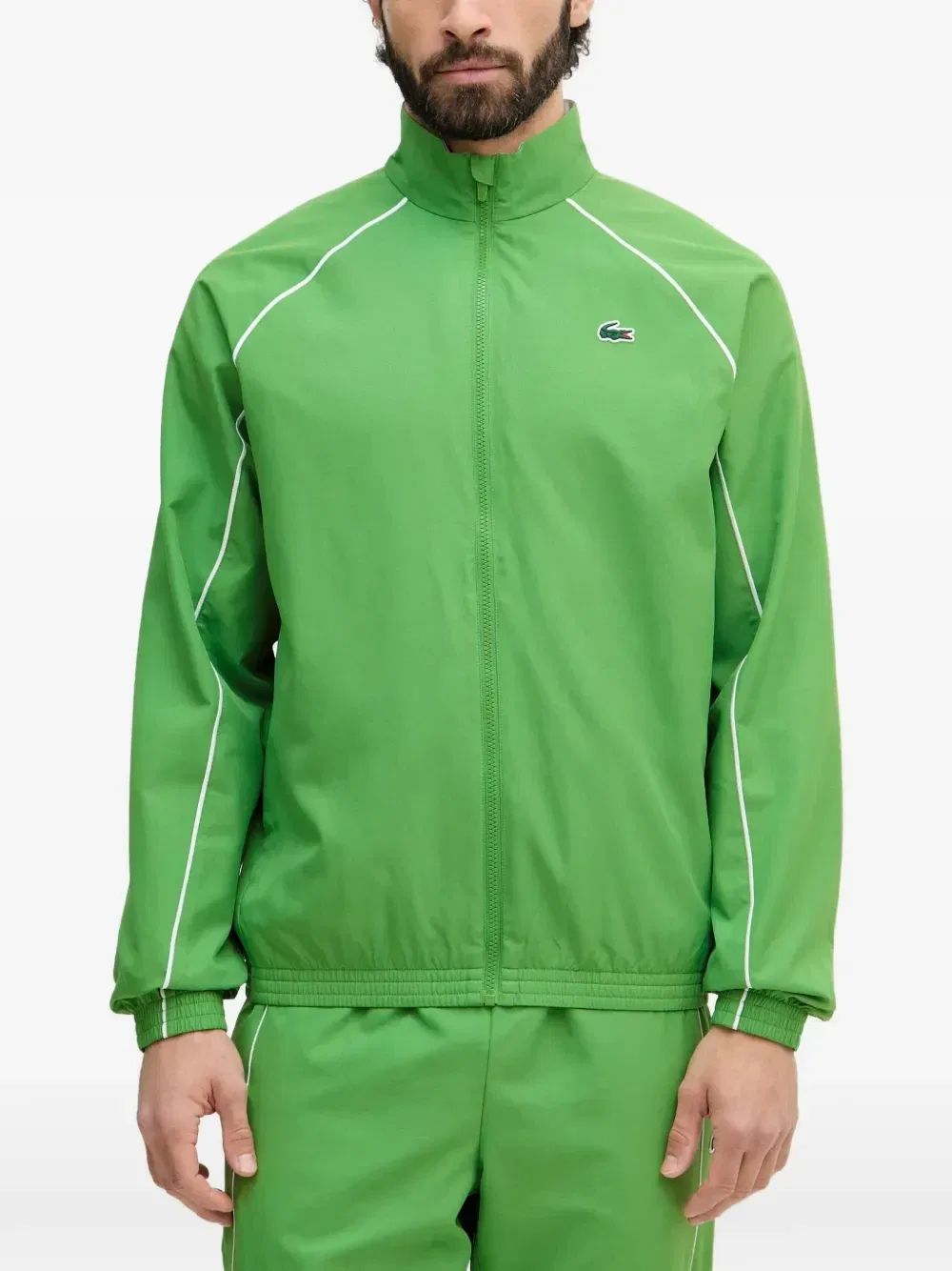 Брюки спортивные с нашивкой логотипа Lacoste, зеленый