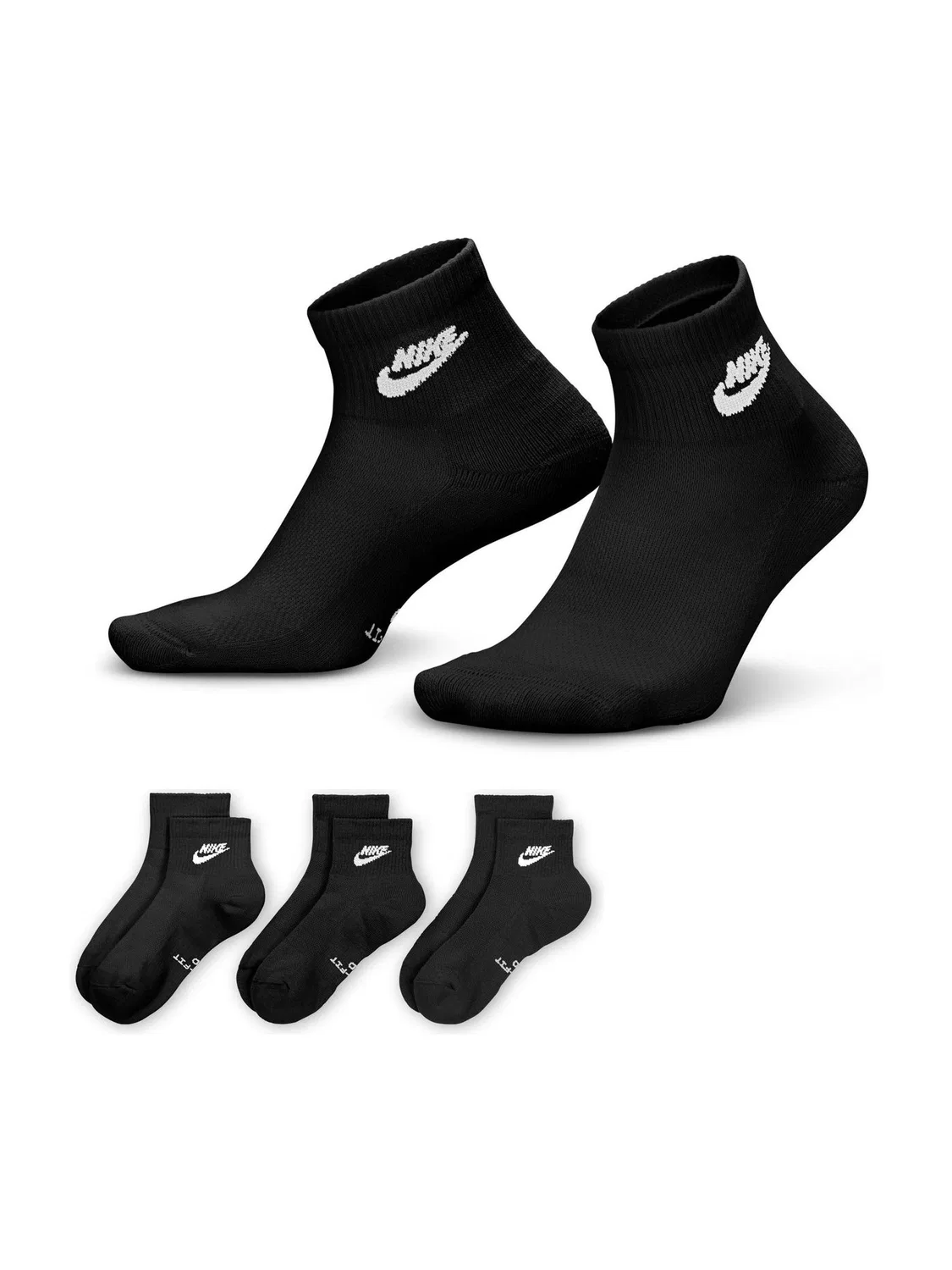 Носки Nike Everyday Crew, 3 пары, черный