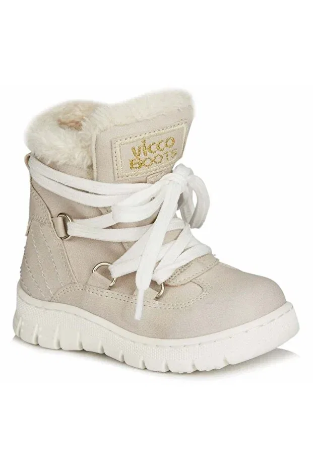 Детские ботинки для девочек ортопедические Vicco, Beige — фото 3