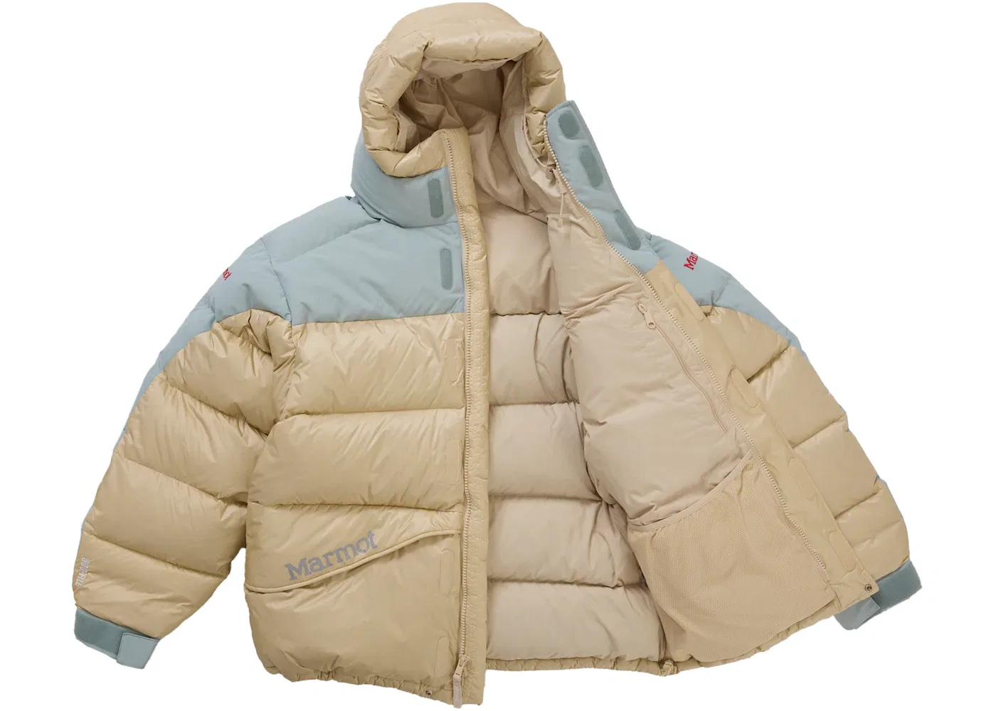 Мужской пуховик с наполнителем 800 fill Marmot Supreme, светло-коричневый — фото 3
