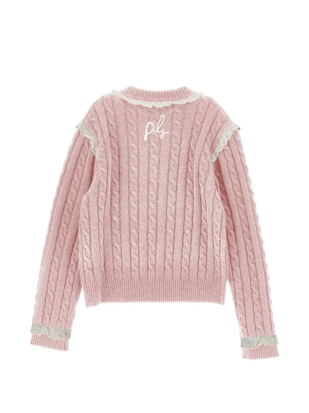 Свитер фактурной вязки Philosophy Di Lorenzo Serafini Kids, розовый — фото 2