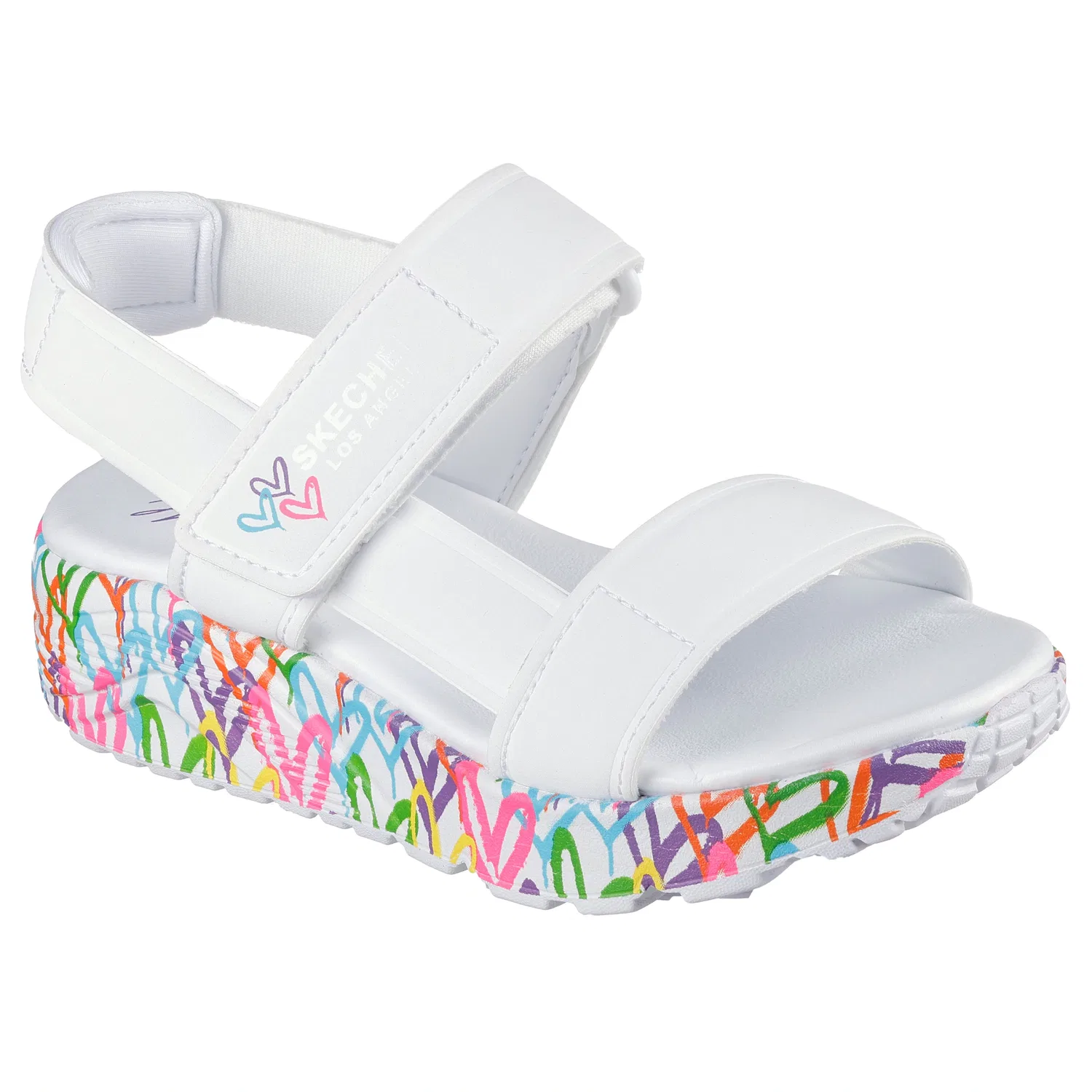 Детские сандалии с платформой Skechers, White/Multi