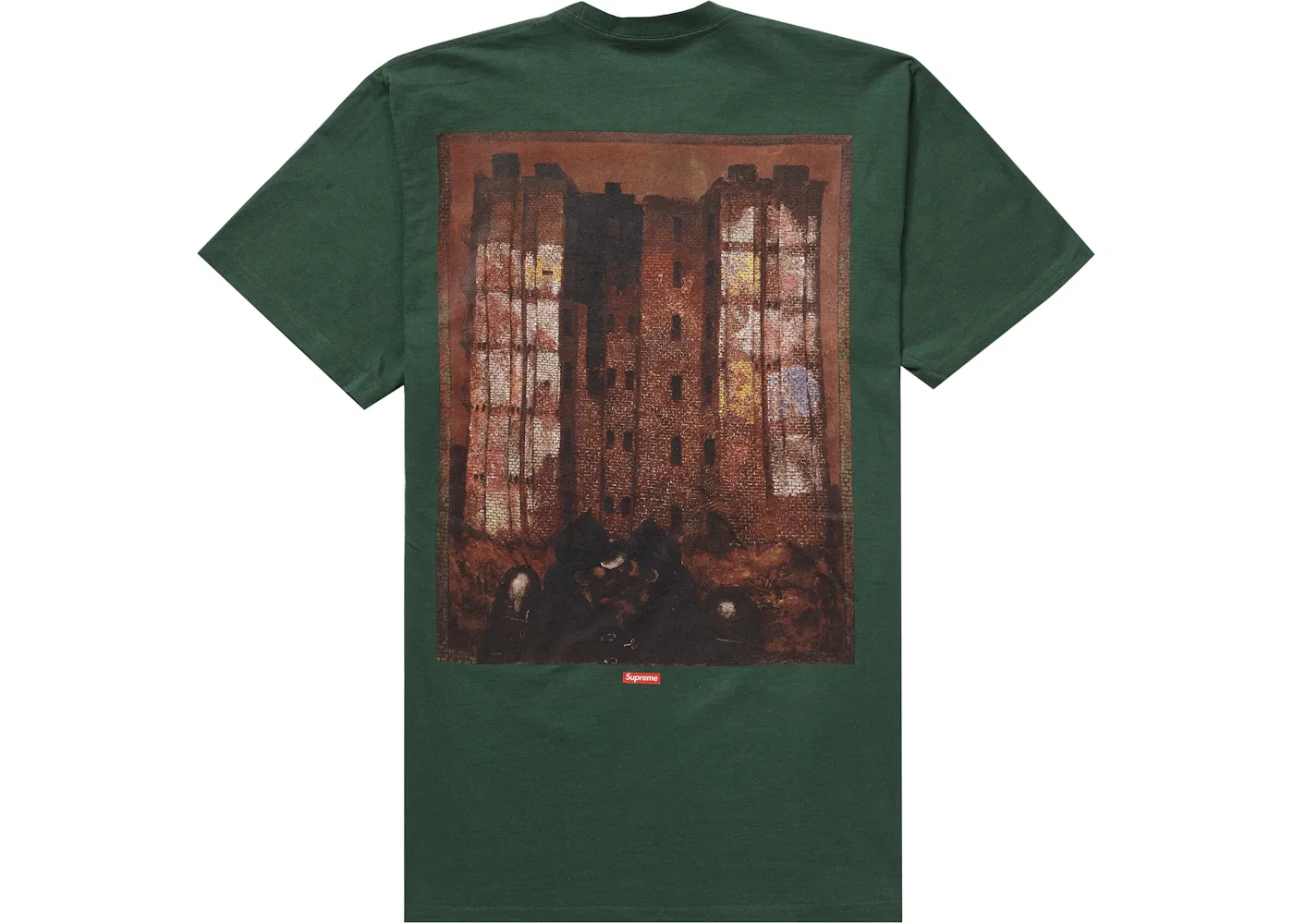 Мужская футболка с принтом Supreme Martin Wong Big Heat Tee, Dark Green — фото 2
