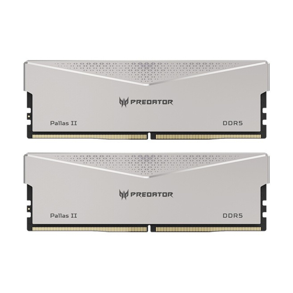 

Модуль памяти Acer Predator Pallas II, 32 ГБ DDR5 (2 x 16ГБ), 6000 МГц, BL.9BWWR.350, серебристый