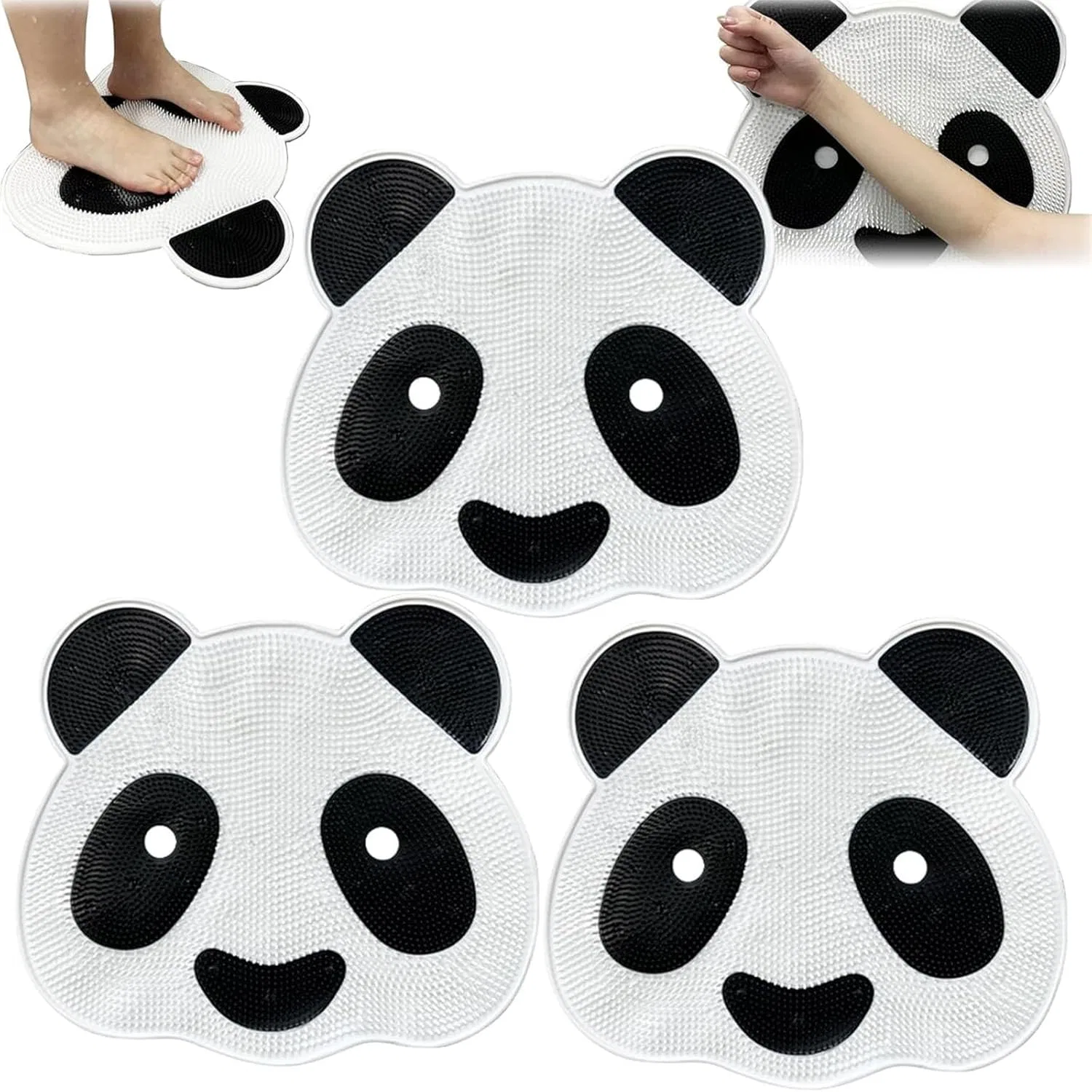 Скрабер для спины и ног Panda, силиконовый, 30x45 см, 3 шт Generisch