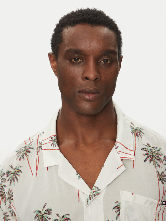 Рубашка обычного кроя Bowling Shirt Print UM0UM03227 Tommy Hilfiger, бежевый — фото 4