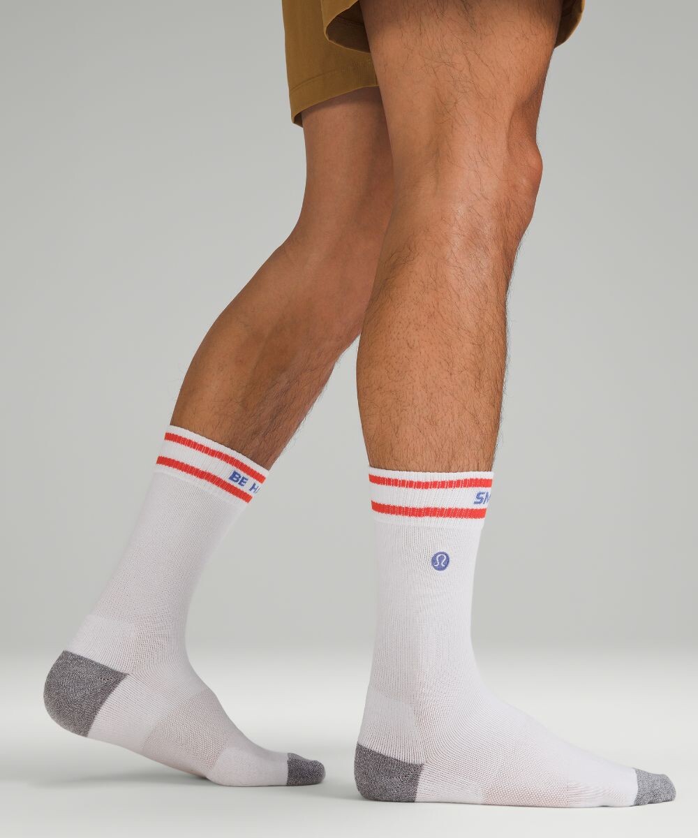 

Мужские носки с круглым вырезом Daily Stride Comfort Lululemon, белый