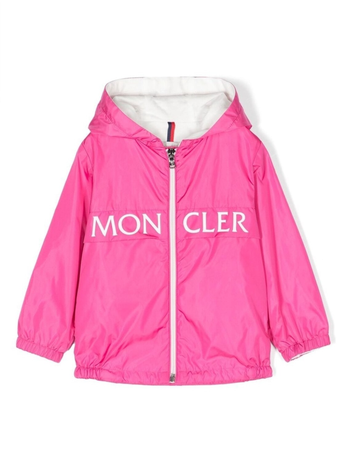 

Moncler Enfant куртка с капюшоном и логотипом, розовый