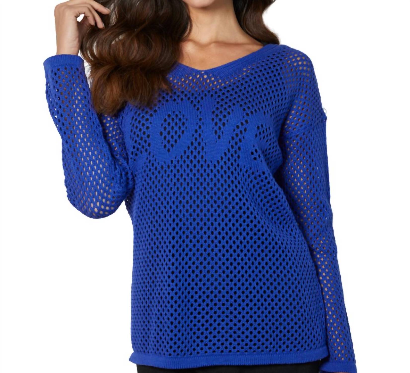 

Топ Love Crochet с V-образным вырезом в чернильном цвете french kyss