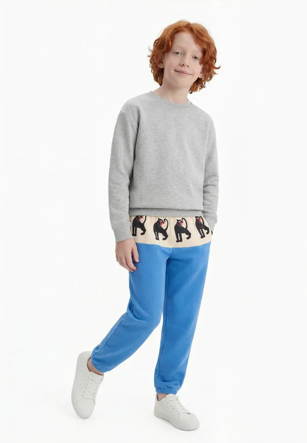 Спортивные штаны унисекс с панелями panther Mini Rodini, Blue