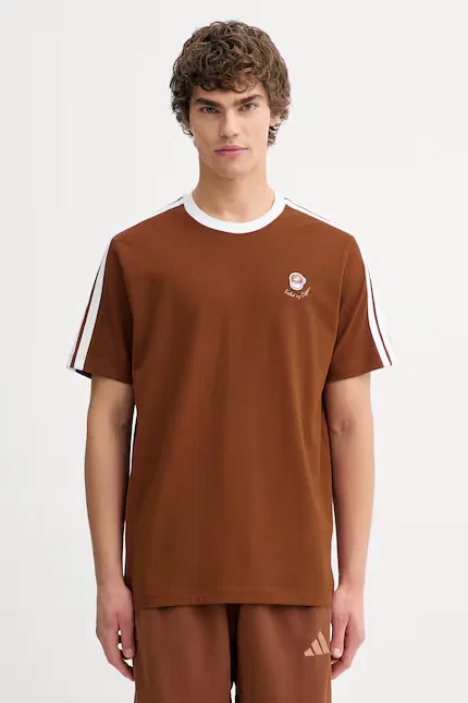 Футболка хлопковая Coffee Cup Adidas, коричневый