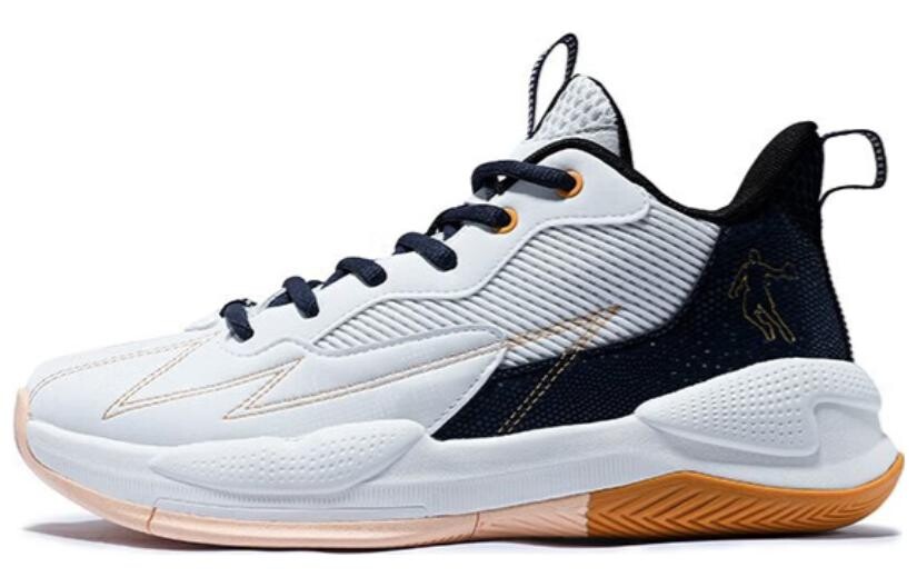 

Баскетбольные кроссовки Basketball Shoes Men Mid-Top White/Yellow Qiaodan