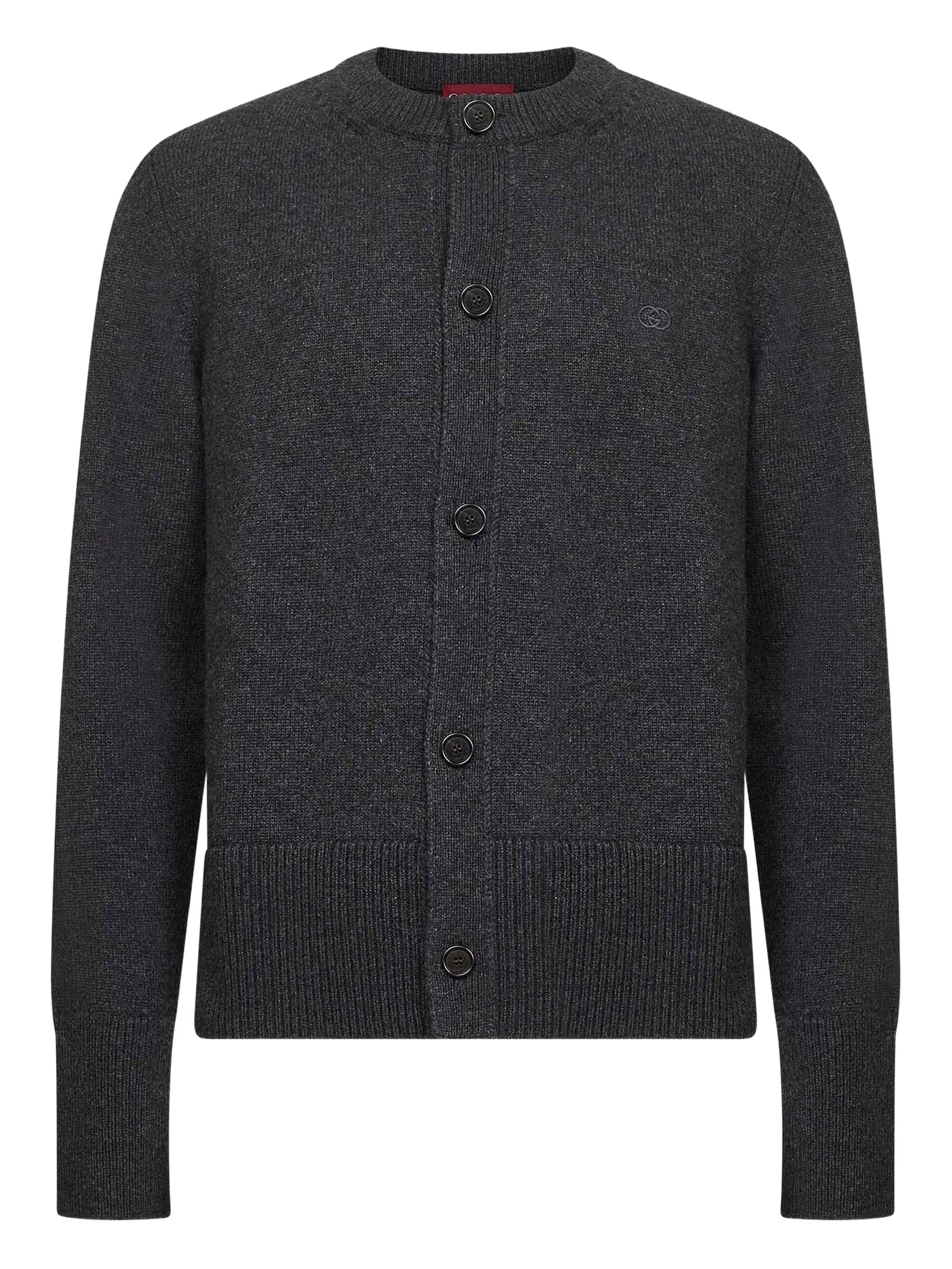 

Кардиган с вышитым логотипом Gucci, серый