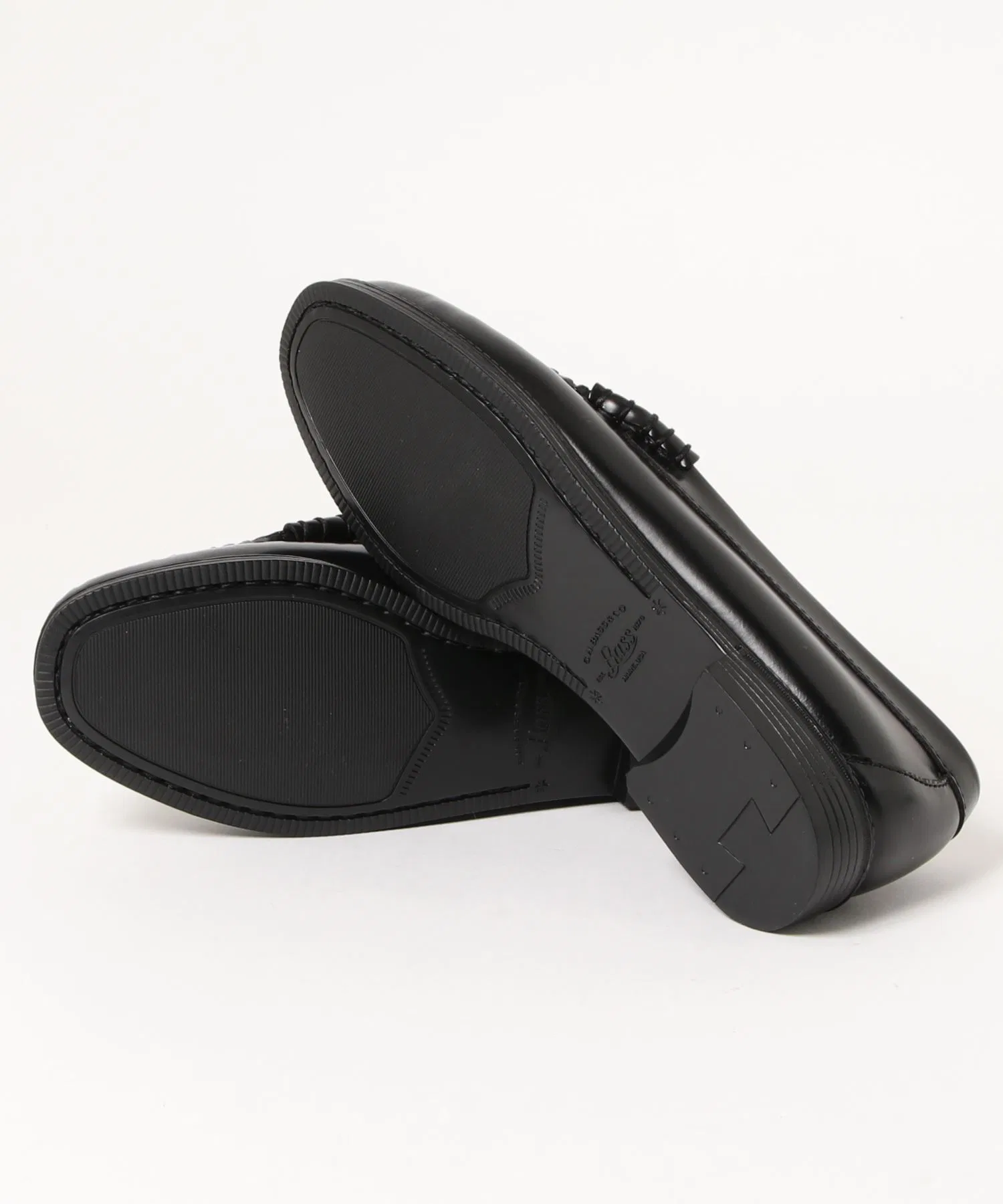 Унисекс кожаные лоферы G.H.BASS Bit Loafer чёрные — фото 4
