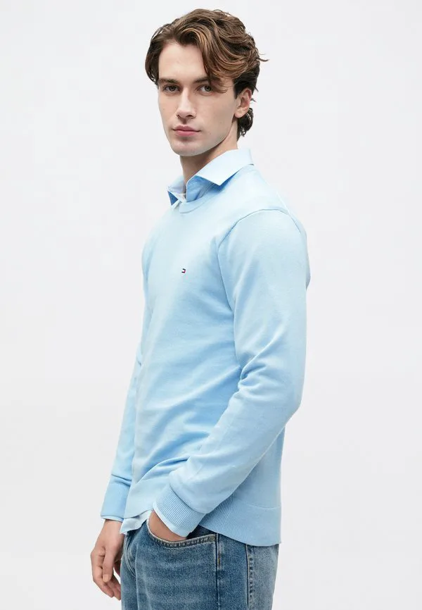 Свитер с круглым вырезом и вышивкой флага Tommy Hilfiger, Well Water — фото 4