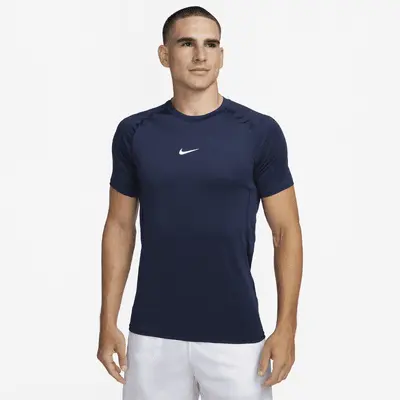 

Футболка Nike Pro, цвет Obsidian/White