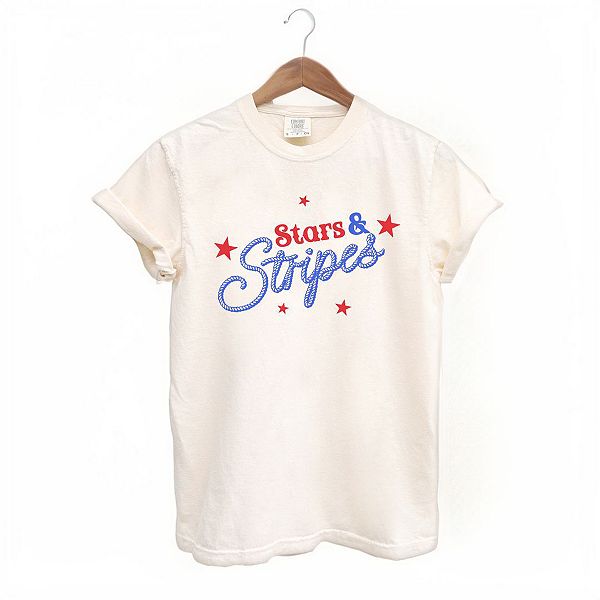 

Футболка Western stars and stripes garment dyed Simply Sage Market, Ivory