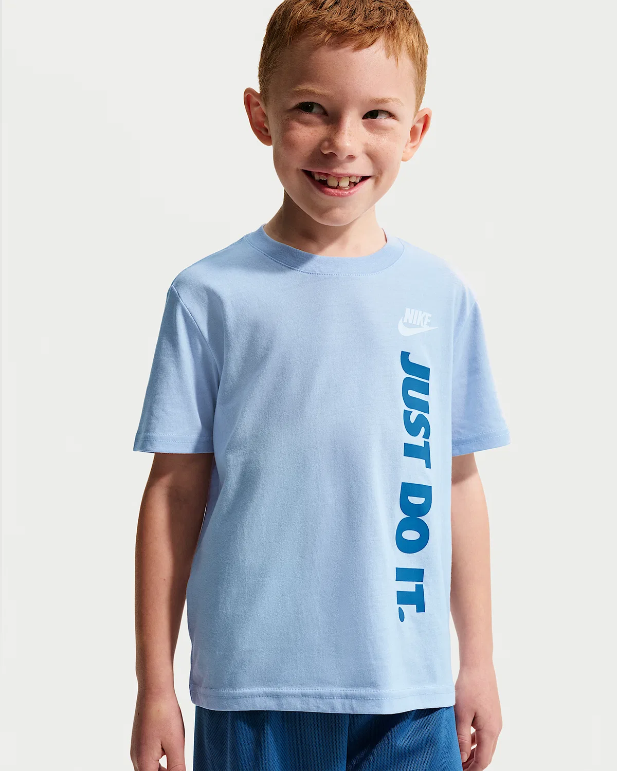 Детский набор "Just Do It" футболка и шорты Nike Sportswear, Star Blue — фото 2