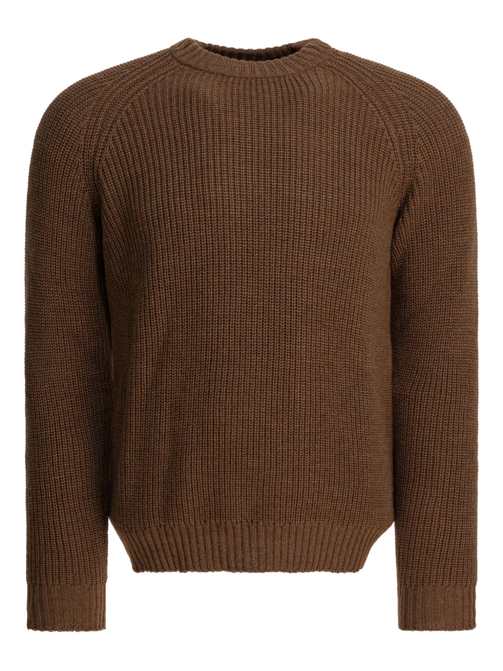 

Джемпер с ребристой структурой и круглым вырезом Rakki, коричневый