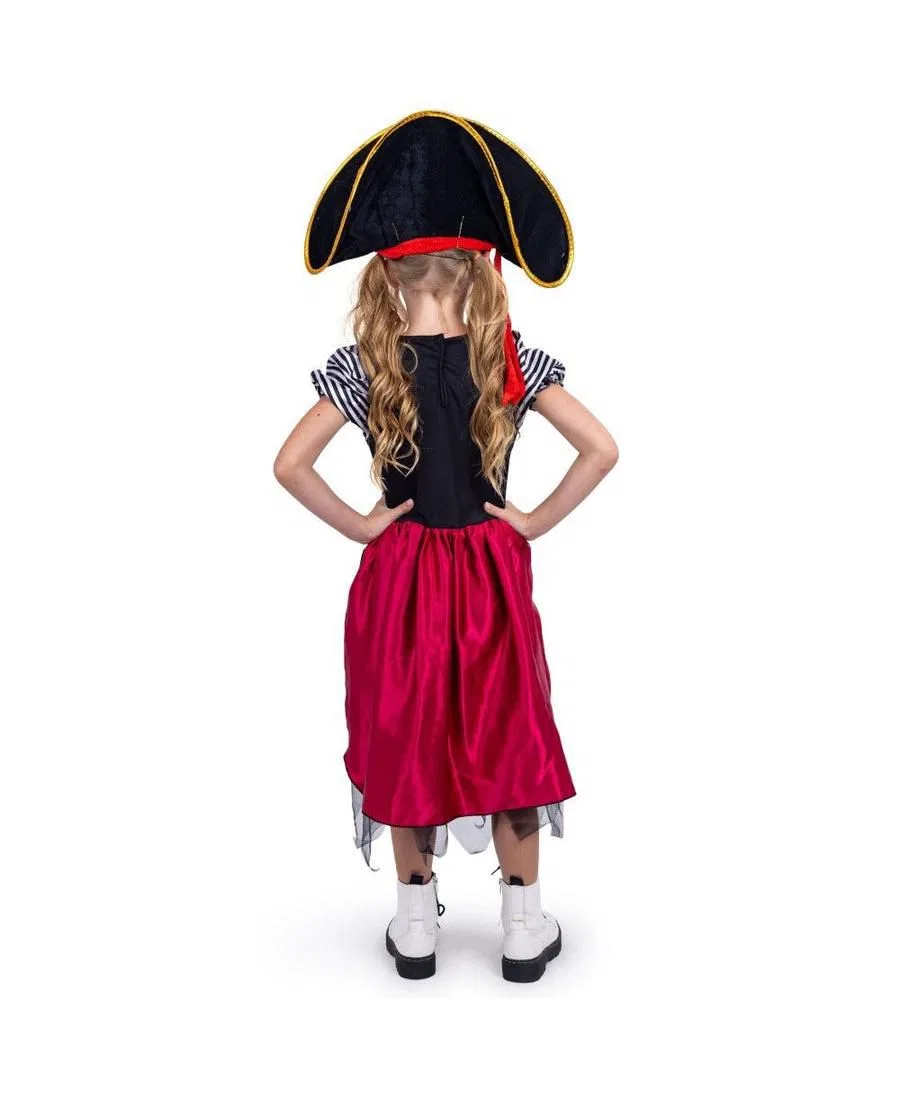 Костюм пиратки для девочек (детский) Dress Up America, черный — фото 2