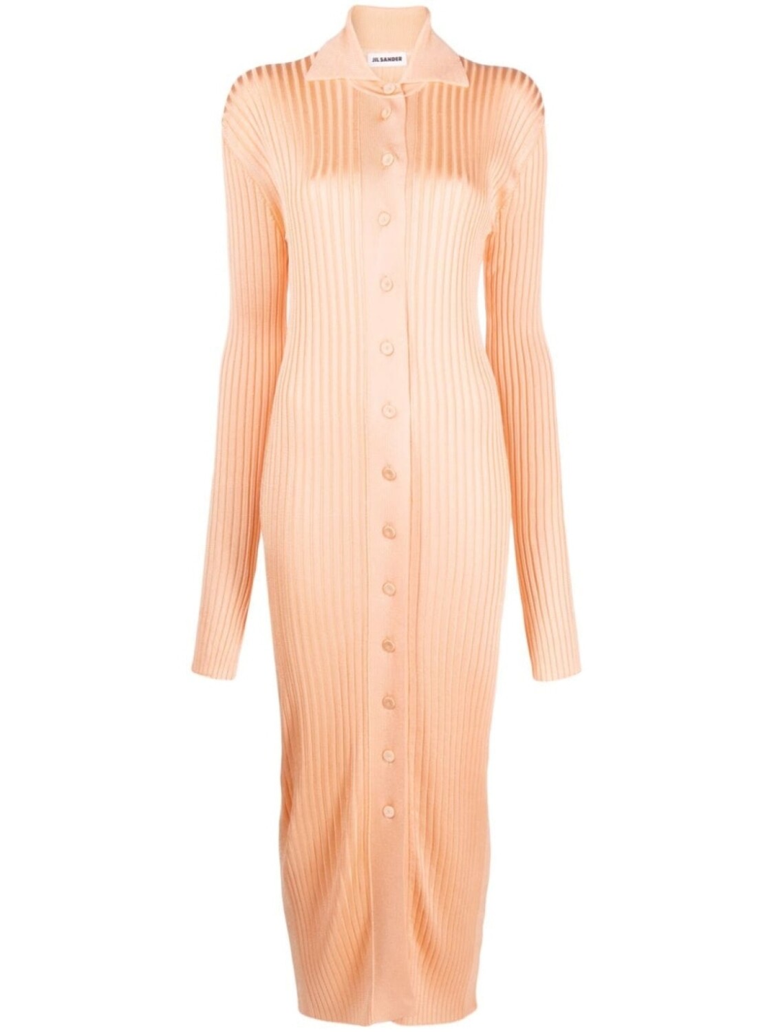 

Jil Sander платье миди в рубчик, оранжевый
