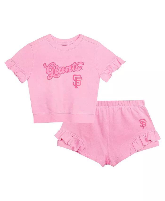 

Милый комплект из розовой футболки и шорт San Francisco Giants Dugout для девочек Outerstuff