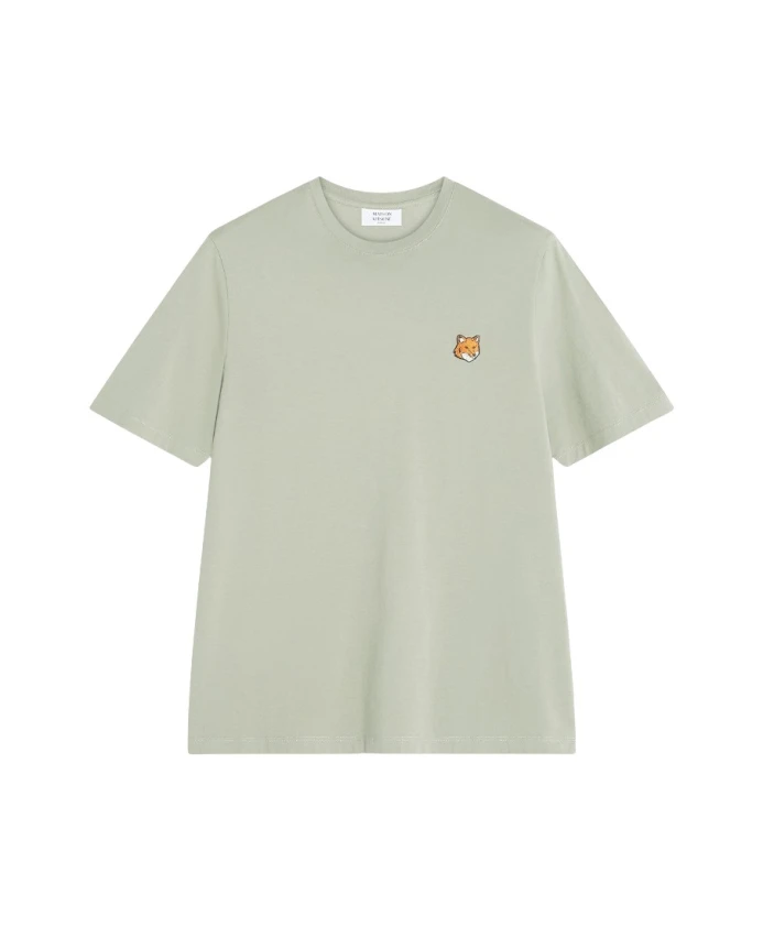 

Обычная футболка с изображением головы лисы Maison Kitsunã, зеленый