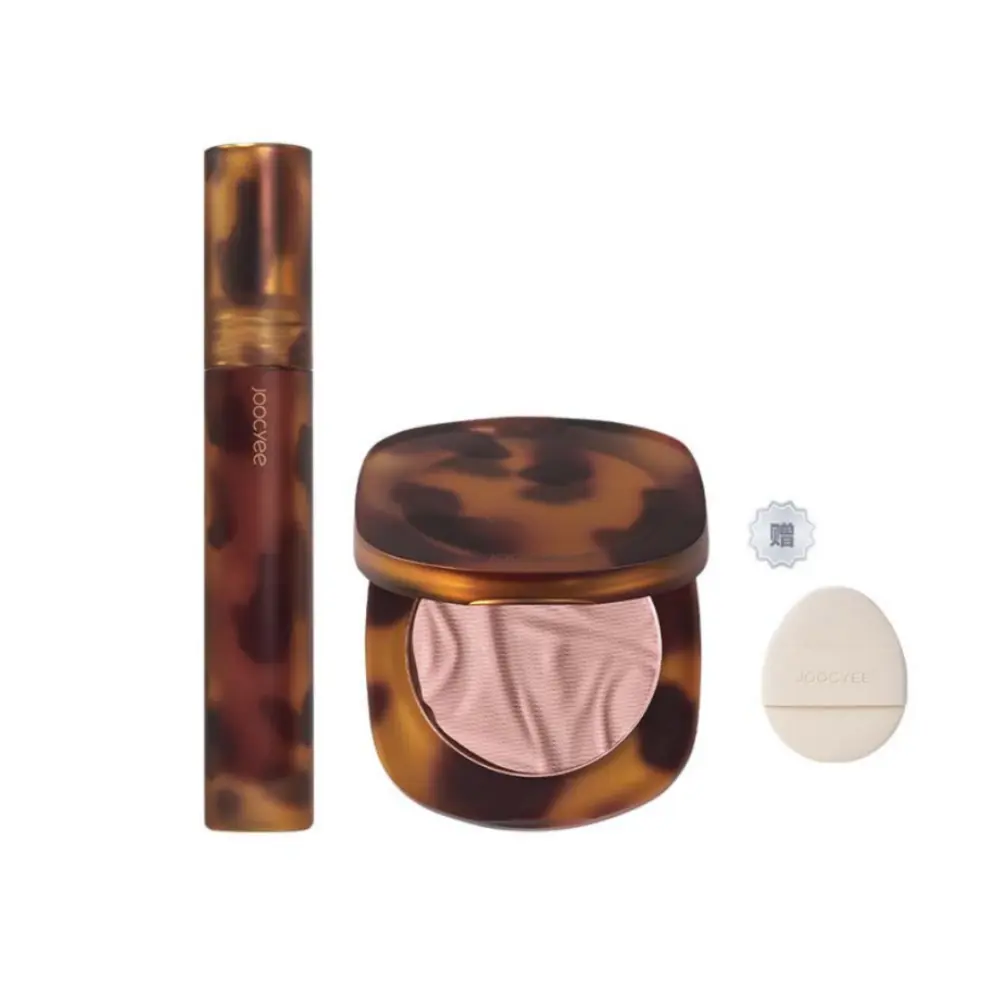 

Набор макияжа для сияния кожи жидкая помада и румяна Amber с бархатной матовой текстурой, легко растушевываются Joocyee